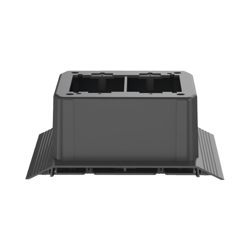 Caja de Conexión Doble, Para Uso con Canaleta de Piso AFR4BCBL6, Material PVC Rígido, Color Negro