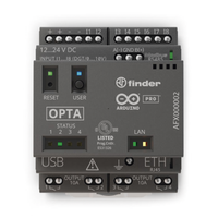 PLC Industrial Arduino Opta / Micro PLC IoT / Dual-core STM32H747XI / 8 Entradas Analógicas-Digitales / 4 Relés 10A / Ethernet / RS-485 / WiFi / Bluetooth / Programación IEC-61131-3 / IP20