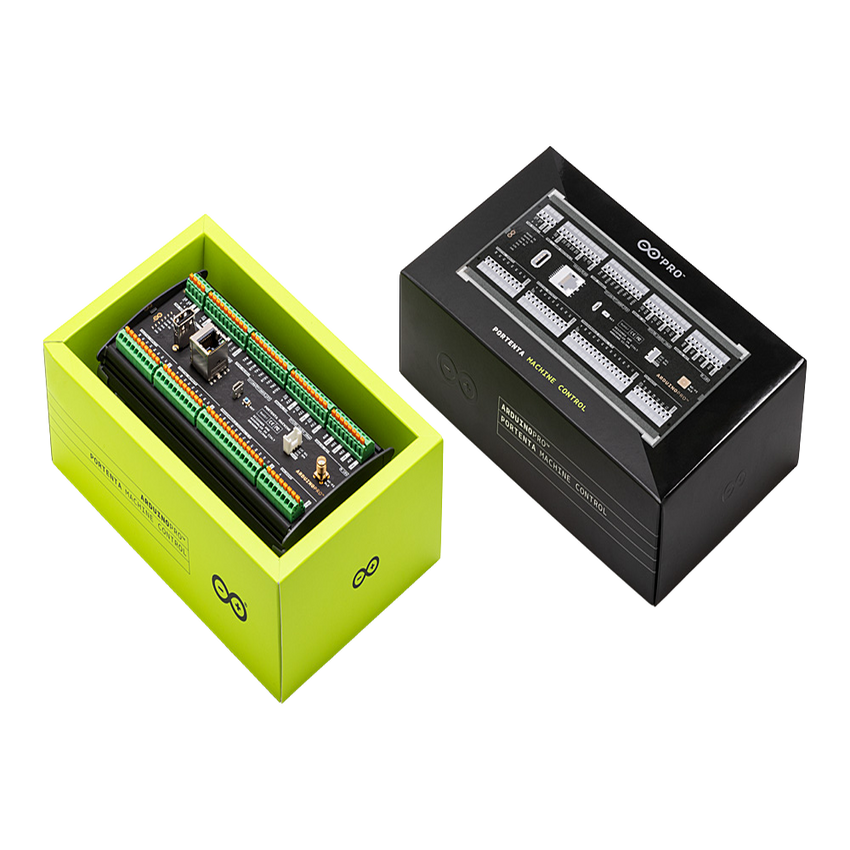 Controlador Industrial Arduino Portenta Machine Control / STM32H747XI Dual Cortex / 24V DC / 8 Entradas Digitales / 8 Salidas Digitales / 12 I/O Programables / 3 Entradas Analógicas / 4 Salidas Analógicas / 3 Canales Temperatura / CAN / Ethe