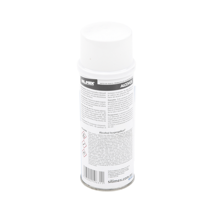 Alcohol Isopropilico en Aerosol para limpieza de equipos de vídeo, fibra óptica, cómputo, y equipo telefónico 250 ml