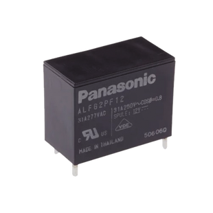 Relevador de 4 pines para tarjetas impresas Through-Hole de 12 Vcc, 31 Amp.