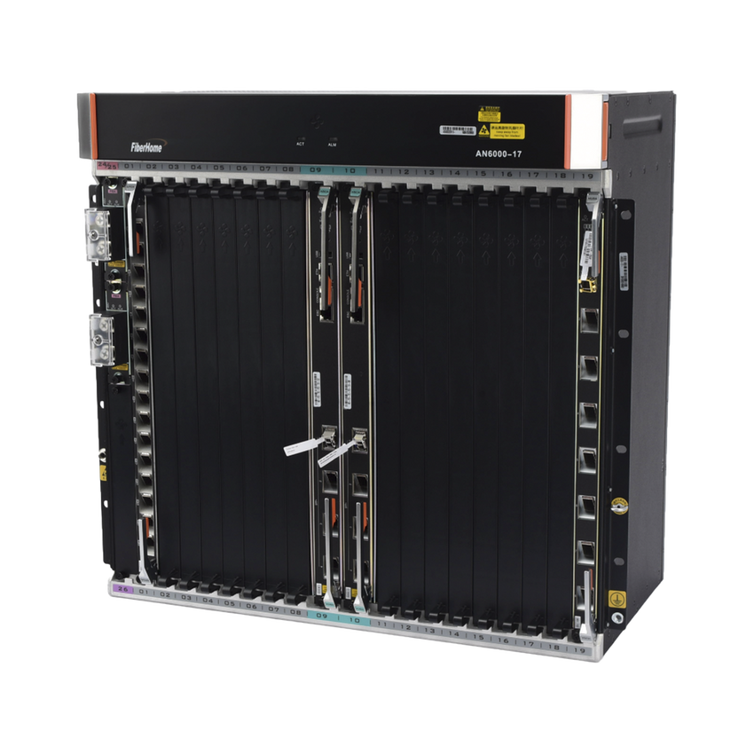 OLT Carrier Class Modular GPON, 16 Ranuras de Servicio, Incluye 1 Tarjeta de Servicio, crecimiento hasta 256 puertos GPON o 128 XGPON, Gestión por UNM2000, CLI, (Incluye Instalación de Software UNM2000)