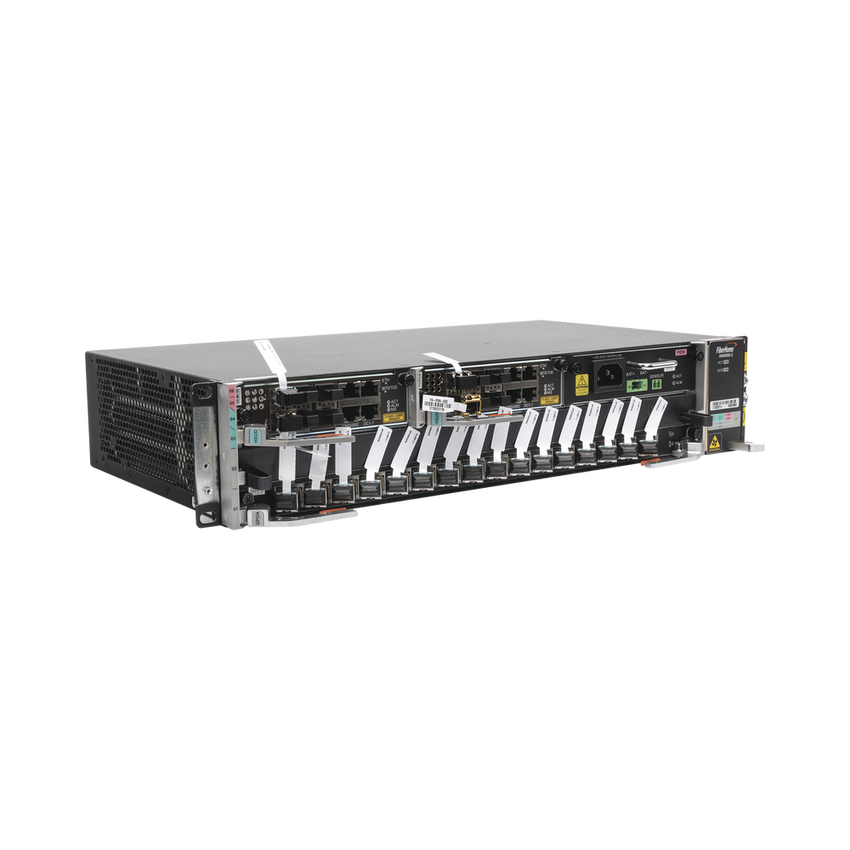 OLT Carrier Class Modular GPON, 2 Ranuras, Incluye 1 Tarjeta GPOA de 16 puertos GPON, 1 Fuente de CA, 2 UR, Gestión por UNM2000, CLI, Incluye Instalación de Software UNM2000, (Interoperabilidad con ONU´s de Terceros sin Costo)