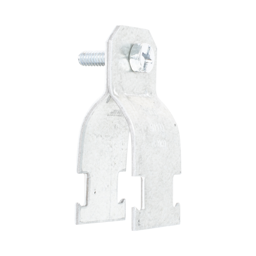 Abrazadera Unicanal para Conduit Pared Gruesa  y PVC de  1/2" (13 mm).