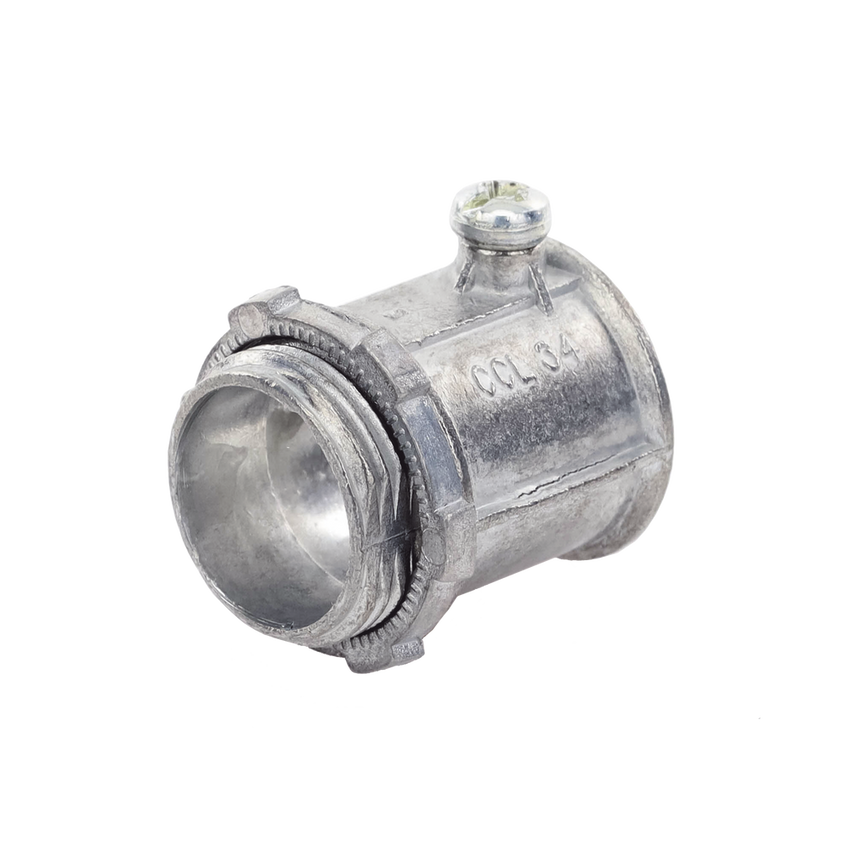 Conector de 3/4" para Tubo Pared Delgada con Tornillos Opresores.