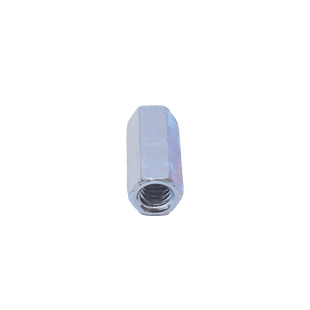 Cople hexagonal roscado cuerda maquina galvanizado de 6.5 mm (1/4")
