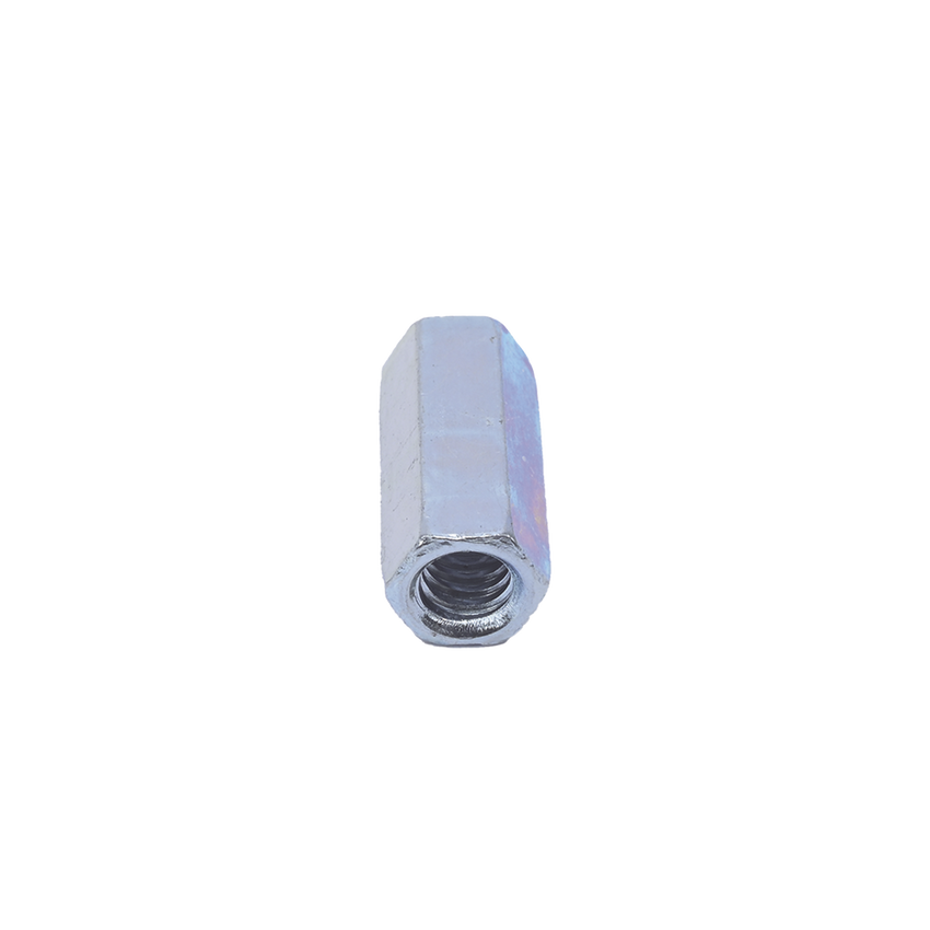 Cople hexagonal roscado cuerda maquina galvanizado de 6.5 mm (1/4")
