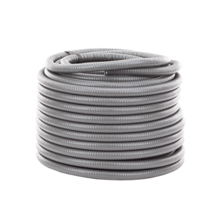 Tubo Flexible tipo Liquidtight de 3/4" (19 mm). Acero + PVC. Rollo de 50 Metros.