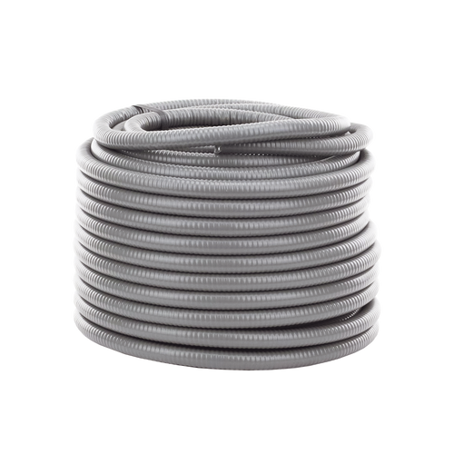 Tubo Flexible tipo Liquidtight de 3/4" (19 mm). Acero + PVC. Rollo de 50 Metros.