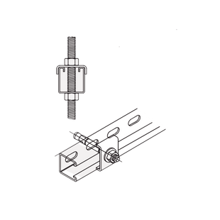 Tope Unicanal  "U" para Tornillo de  3/8" ( 9.5 mm ).