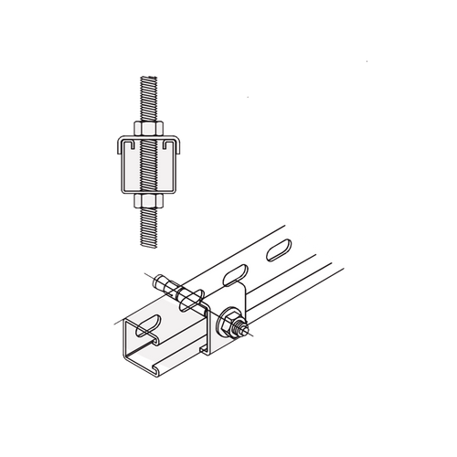 Tope Unicanal  "U" para Tornillo de  3/8" ( 9.5 mm ).