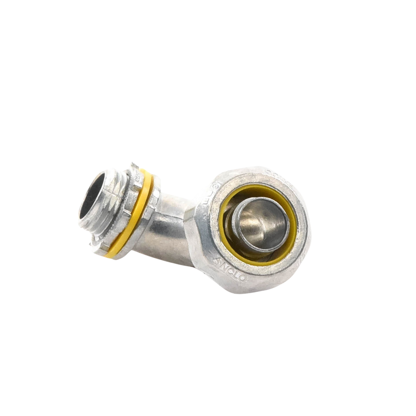 Conector Curvo para tubo tipo Liquidtight de 1/2"  (13 mm). Compatible con ANC-COT12.