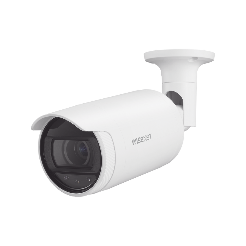 Cámara IP Tipo Bala 4 Megapíxel / Lente 3.3 a 10.3mm / IR 30M / WDR 120db / IP66 / H.265 & WiseStream / modo pasillo / POE 802.3af