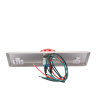 Botón tipo Hongo / Redondo Color Rojo con LED / Estético / NO y COM