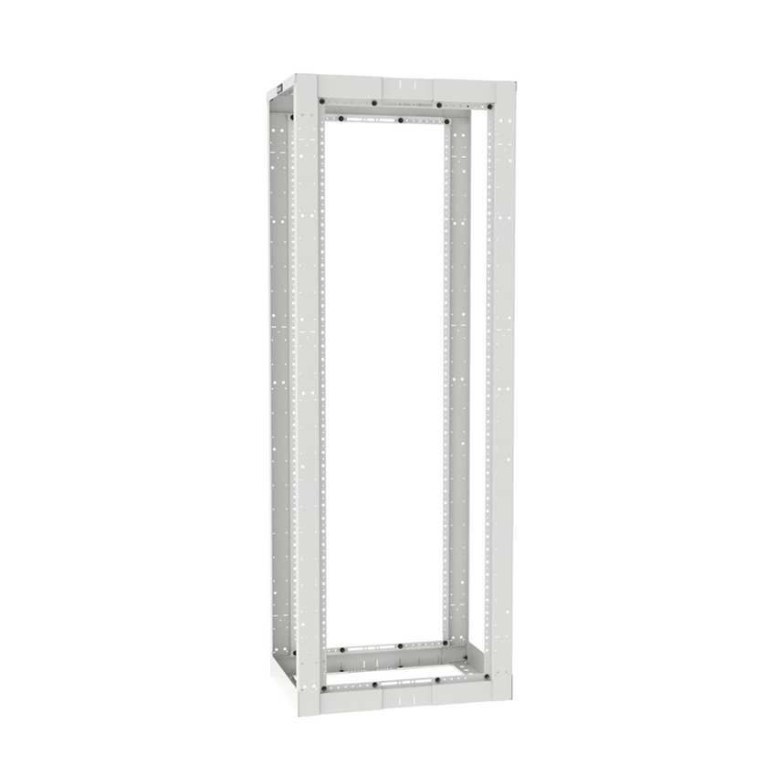 Rack de Cuatro Postes Estándar de 19", Rieles Roscados #12-24, Profundidad Ajustable de 23 a 42 in, 45 Unidades de Rack, Color Blanco