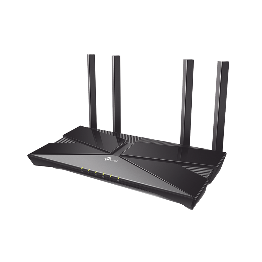 Router WiFi 6 doble banda AX 1800 Mbps /  MU-MIMO y OFDMA / 1 Puerto WAN 10/100/1000 Mbps / 4 Puertos LAN 10/100/1000 Mbps / 4 Potentes Antenas / Compatible con EasyMESH