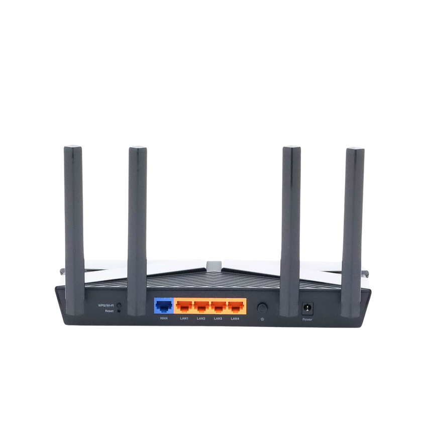 Router WiFi 6 doble banda AX 3000 Mbps /  MU-MIMO y OFDMA / 1 Puerto WAN 10/100/1000 Mbps / 4 Puertos LAN 10/100/1000 Mbps / 4 Potentes Antenas.