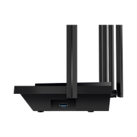 Router WiFi 6 Doble Banda / AX5400 MU-MIMO 4X4 y OFDMA / 1 puerto WAN 10/100/1000 Mbps / 4 puertos LAN 10/100/1000 Mbps / 1 puerto USB 3.0 /  6 potentes antenas / Administración App (Tether) o Página web / Protección HomeShield