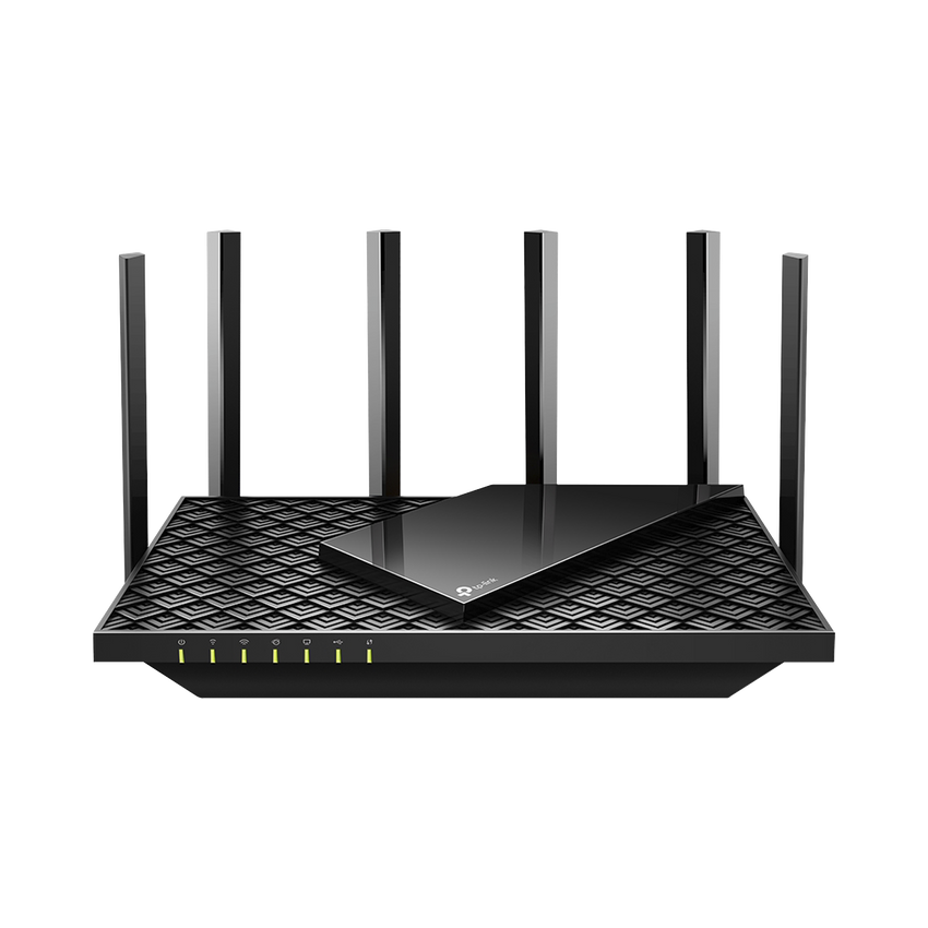 Router WiFi 6 Doble Banda / AX5400 MU-MIMO 4X4 y OFDMA / 1 puerto WAN 10/100/1000 Mbps / 4 puertos LAN 10/100/1000 Mbps / 1 puerto USB 3.0 /  6 potentes antenas / Administración App (Tether) o Página web / Protección HomeShield