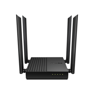 Router Inalámbrico AC 1200 / Doble Banda MU-MIMO / 1 puerto WAN 10/100/1000 Mbps / 4 puertos LAN 10/100/1000 Mbps / Compatible con EasyMesh / Administración Web o App Tether