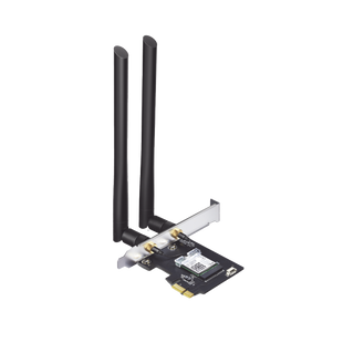 Adaptador PCIe inalámbrico doble banda AC 1200 Mbps / Antena de alta ganancia / Tecnología MU-MUMO 2X2 / Soporte de perfil bajo y Altura completa / Bluetooth 4.2