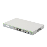 Switch PoE+ Administrable CentreCOM FS980M, Capa 3 de 16 Puertos 10/100 Mbps + 2 puertos RJ45 Gigabit/SFP Combo, 250W