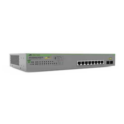 Switch PoE+ Gigabit WebSmart de 10 puertos 10/100/1000 Mbps (2 x Combo) + 2 puertos gigabit SFP (Combo), 75 W