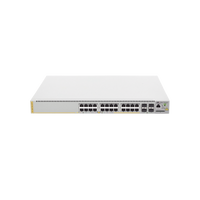 Switch PoE+ Administrable CentreCOM GS970M, Capa 3 de 24 Puertos 10/100/1000 Mbps + 4 SFP Gigabit, 370 W