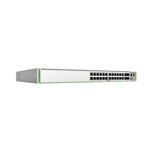 (GS980MX/28) Switch Stack L3, 24 puertos 10/100/1000-T, 4 Puertos SFP+ 10G, Fuente de poder fija