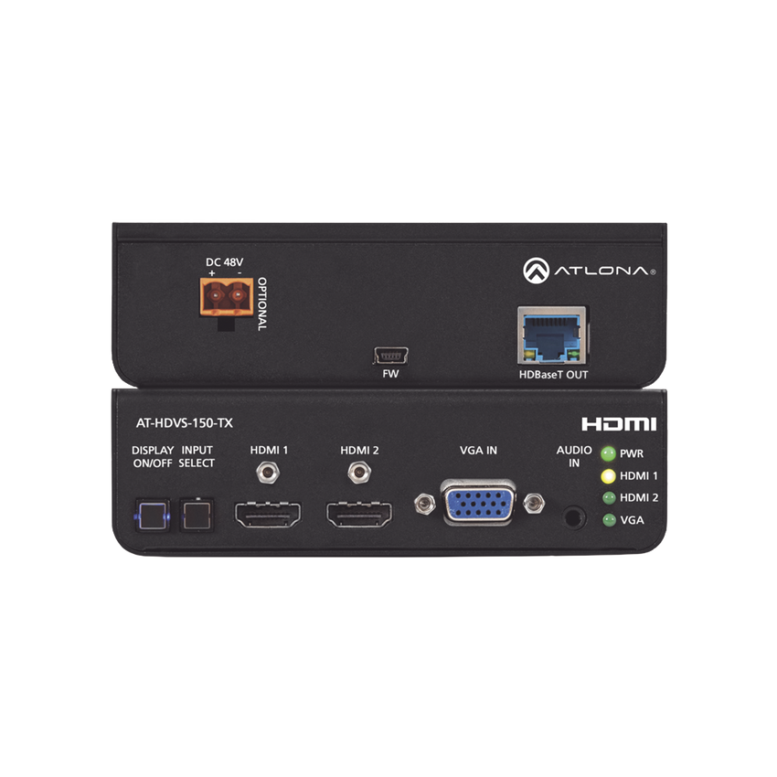 Transmisor HDBaseT de 3 entradas (VGA y HDMI)