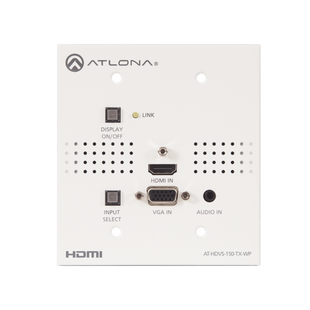 Transmisor HDBaseT de placa de pared para HDMI y VGA