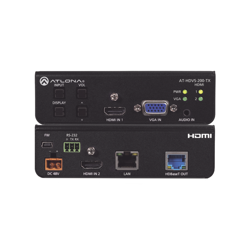 HDMI (2 INPUT) PLUS VGA SWITCHER ;  CONTROL ;  AND HDBASET OUTPUT (100 M)