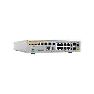 Switch Industrial-Lite PoE+ administrable capa 2 de 8 Puertos 10/100/1000 Mbps + 2 puertos SFP, 124 W