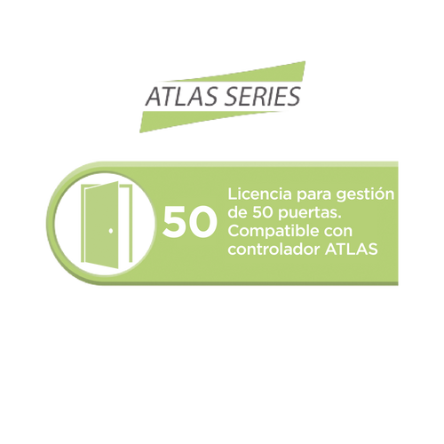 Licencia para 50 puertas compatible con controlador ATLAS