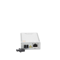Convertidor de medios Gigabit Ethernet a fibra óptica, conector LC, multimodo (MMF), distancia de 220 hasta 500 m, con fuente de alimentación multi-región