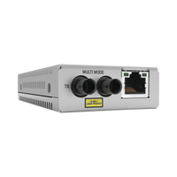 Convertidor de medios Fast Ethernet a fibra óptica, conector ST, multimodo (MMF), distancia hasta 2 km