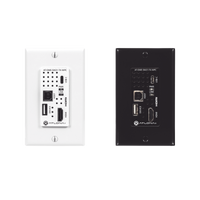 Placa de pared con Switcher y Transmisor HDBaseT con entradas HDMI y USB-C con concentrador USB para integración de AV