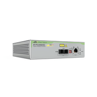 Convertidor de medios Gigabit Ethernet PoE+ a fibra óptica, conector SC, multimodo (MMF), distancia hasta 550 m