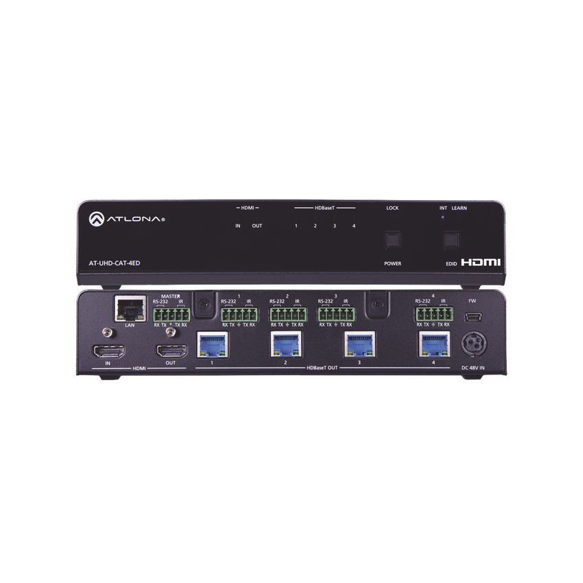 4K/UHD HDBASET HDMI 1 X 4 EXTENDED DISTANCE DISTRIBUTION AMPLIFIER