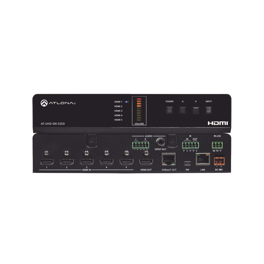 ATLONA 5 X 2 HDMI TO HDBASET SWITCHER