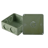 Caja Cuadrada y Tapa de 1" para instalaciones con tubería PVC Conduit pesado.