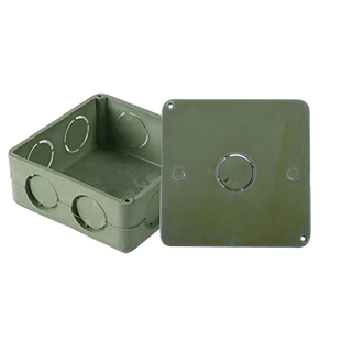 Caja Cuadrada y Tapa de 1" para instalaciones con tubería PVC Conduit pesado.