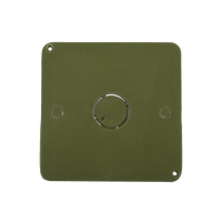 Tapa  para Caja Cuadrada de 1/2" para instalaciones con tubería PVC Conduit pesado.