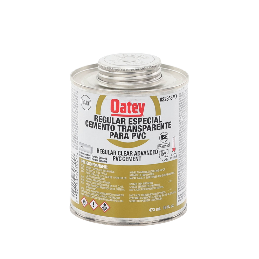 Pegamento / Cemento Claro de 473 ml para Tubo Conduit PVC Pesado.