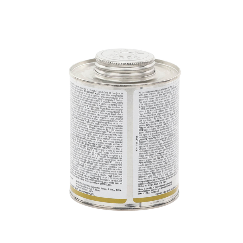 Pegamento / Cemento Claro de 473 ml para Tubo Conduit PVC Pesado.
