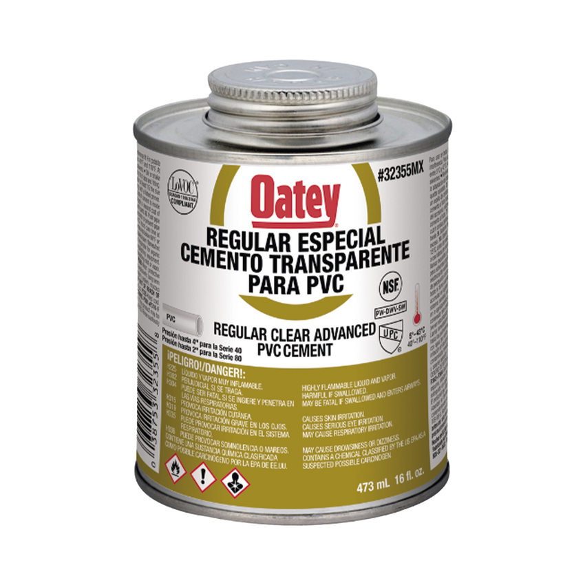 Pegamento / Cemento Claro de 473 ml para Tubo Conduit PVC Pesado.