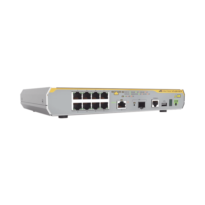 Switch L3, 8x 10/100/1000 Mbps RJ45, 1x 1/2.5/5/10G, 1x SFP+ 10G, sin ventilador