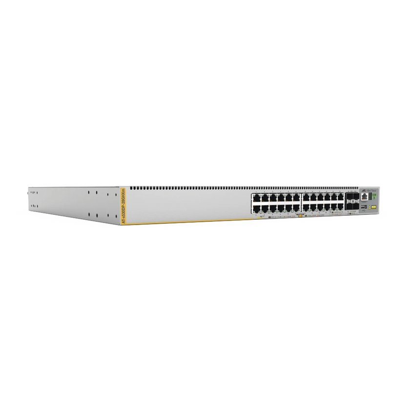 Switch L3 Stackable Switch, 20x 10/100/1000-T PoE++, 4x 100M/1G/2.5G/5G-T PoE++, 4x SFP+ Puertos con doble fuente hotswap