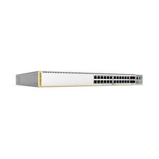 Switch inteligente de distribución o core, Stackeable, Capa 3, 24 x 1000 Mbps + 4 x SFP+ 10 G, Doble fuente de alimentación redundante