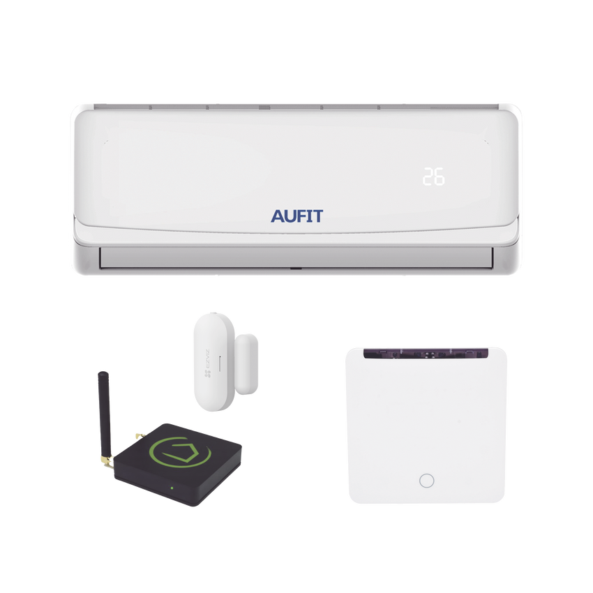 Kit para automatización / Compatible con cualquier Minisplit AUFIT / Minisplit CHI-R32-12K-110 / Termostato IR2900ZW / Hub controlador HC8 /  Contacto magnético Inalámbrico CST2C